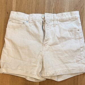 Madewell white Jean Shorts